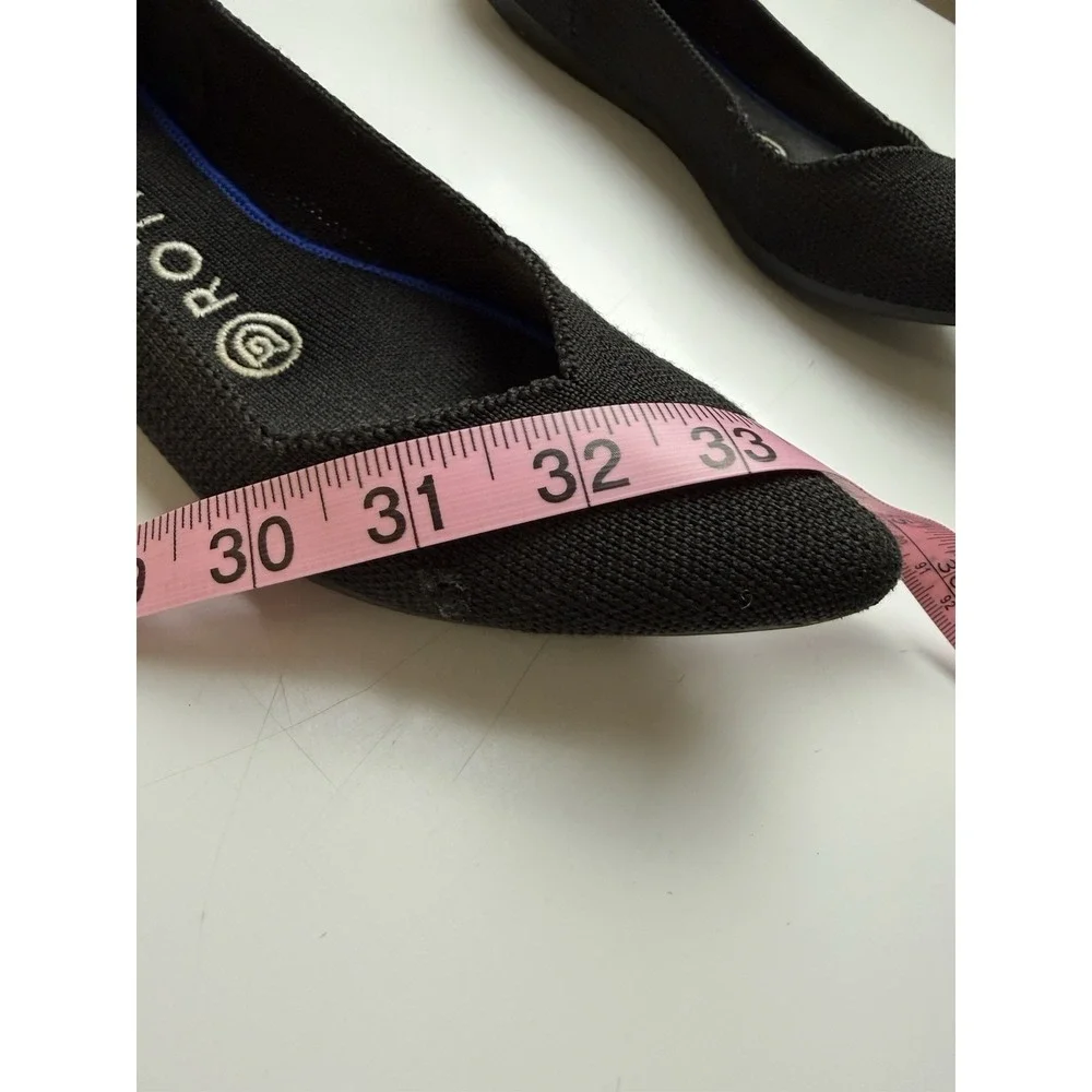 Rothy's Women's Black The Point Pointed Toe Slip-On Knit Flats Size 6